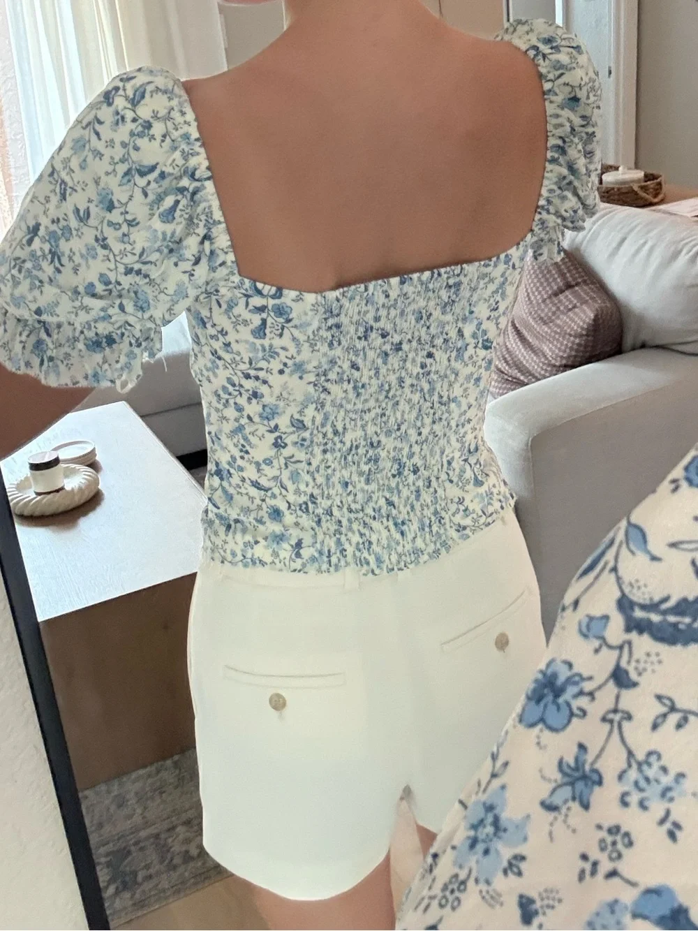 Reformation Marin Top Floral Blouse